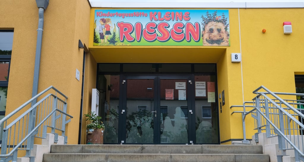 Blick auf die Kita Kleine Riesen in Teutschenthal.