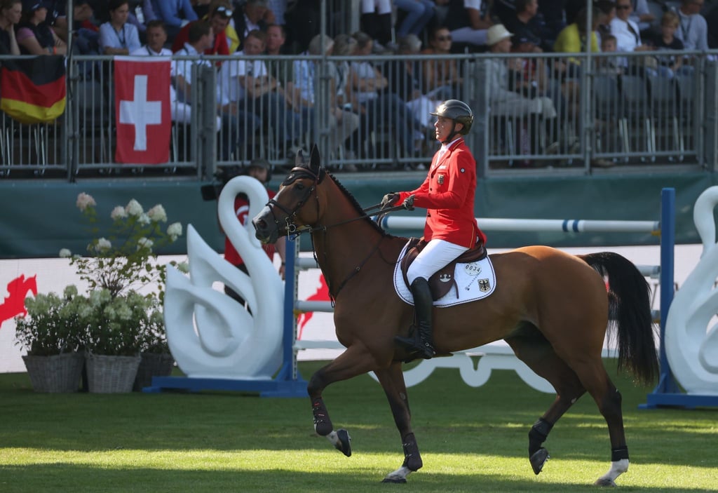 Der deutsche Springreiter David Will reitet auf C Vier.