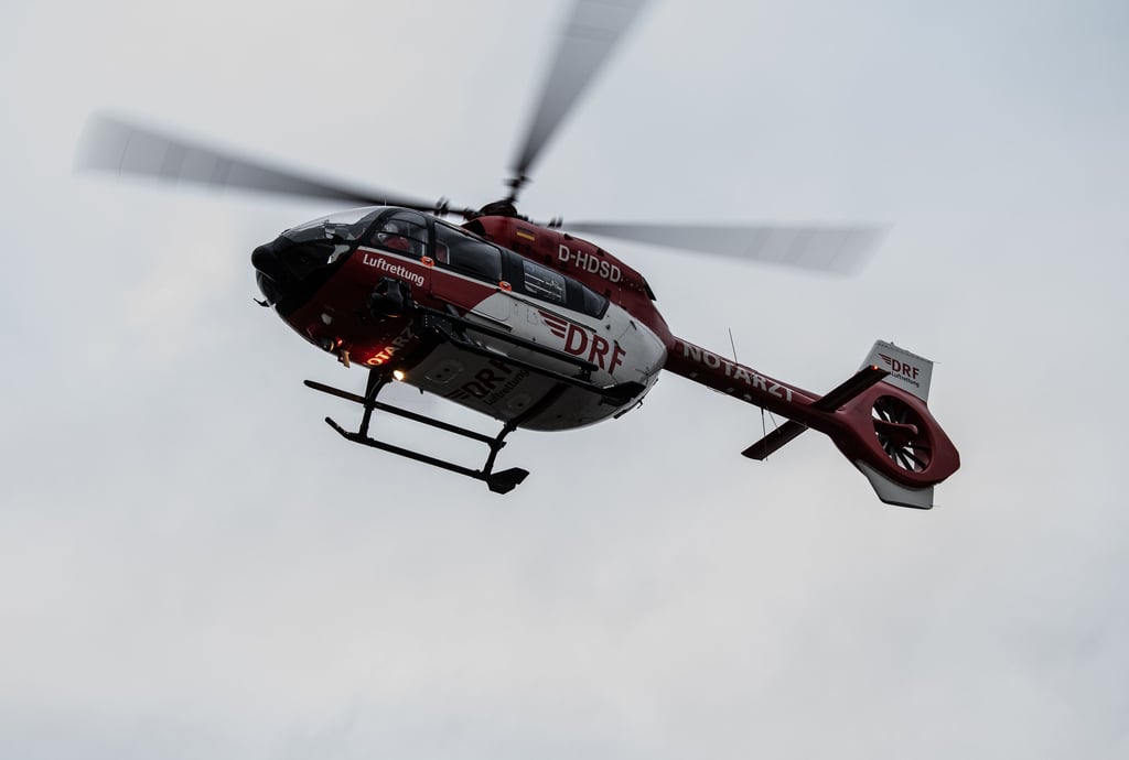 Ein Rettungshubschrauber.