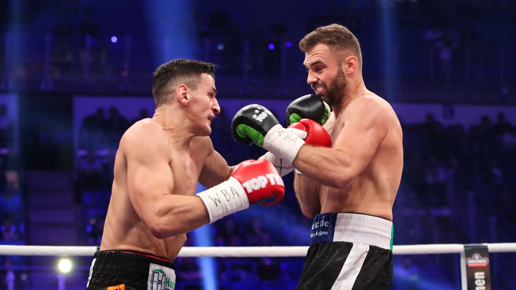 Robin Krasniqi (l.) und Dominic Bösel sehen sich am 9. Oktober im Ring wieder.