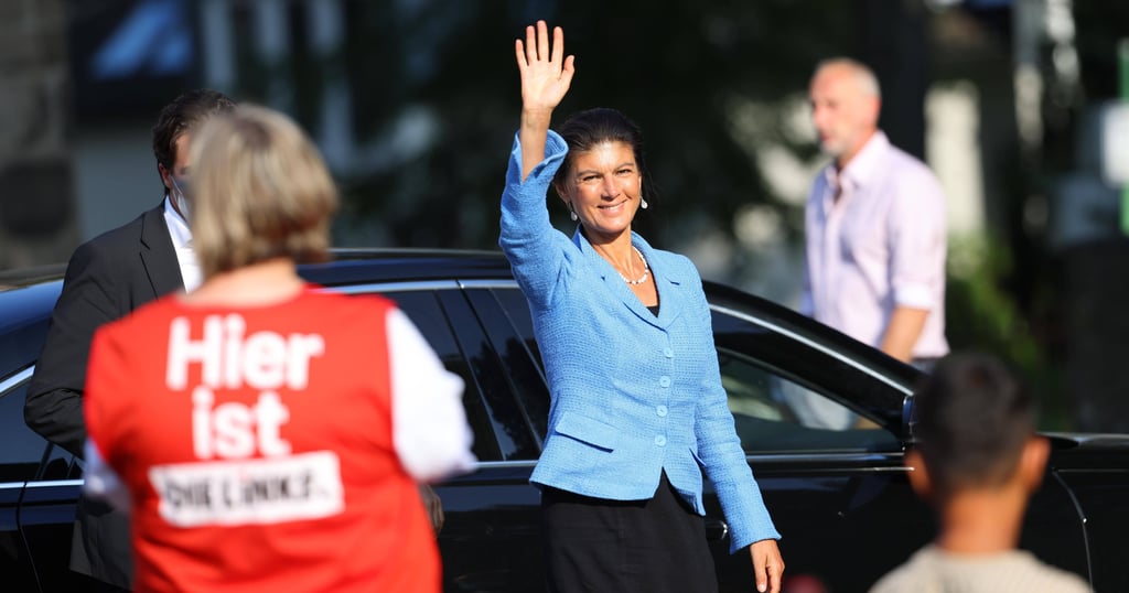 Sahra Wagenknecht im Wahlkampf.