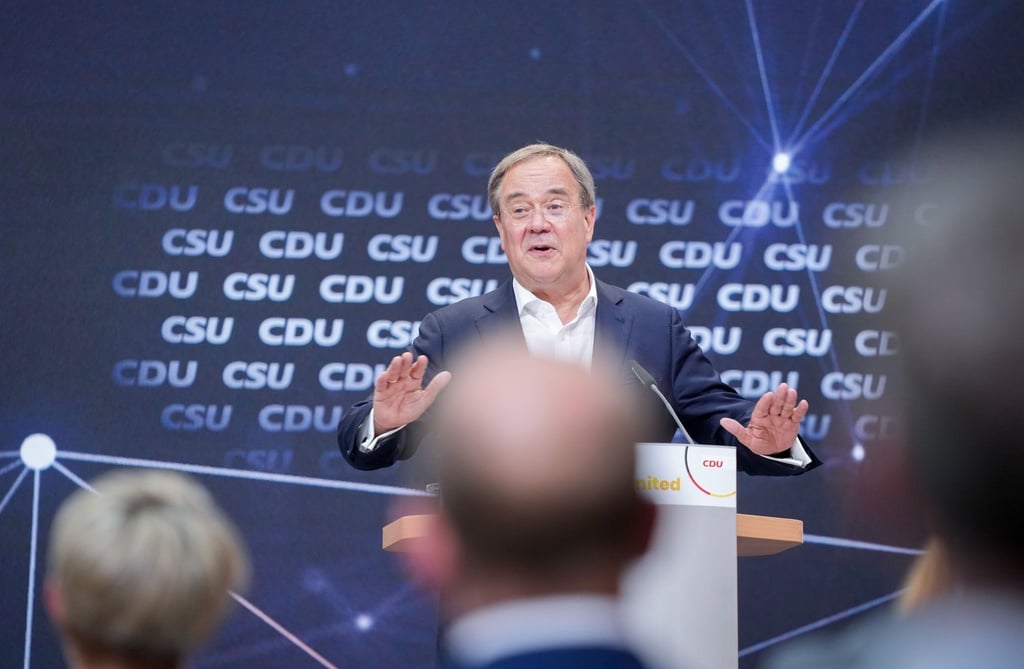 NRW-Ministerpräsident Armin Laschet bei einer Veranstaltung für Digitalimpulse in Berlin.