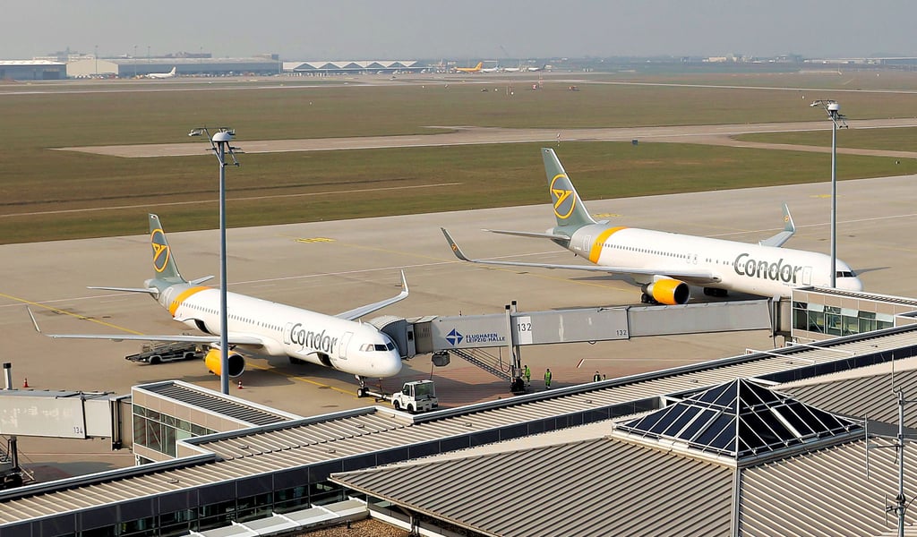 Die Fluggesellschaft Condor fliegt von Leipzig/Halle aus unter anderem nach Griechenland und Ägypten.