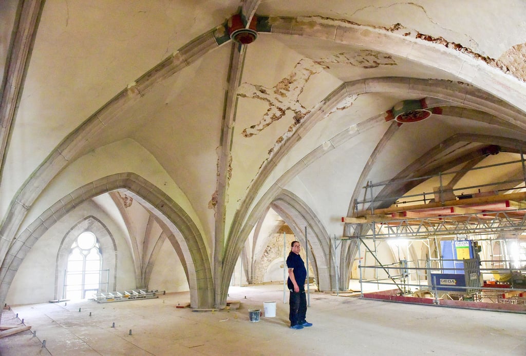 Am Sonntag können Besucher nach vorheriger Anmeldung bis unters Gewölbe der Eisleber Andreaskirche steigen.
