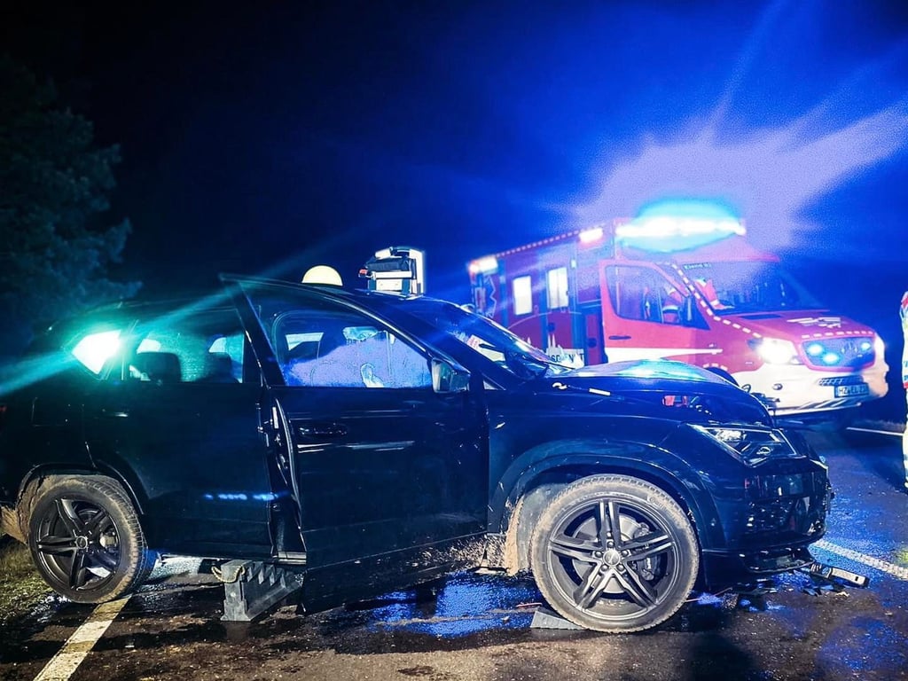 Bei einem schweren Verkehrsunfall auf der Bundesstraße 81 wurden am Donnerstag zwei Personen schwer verletzt.