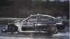 Ein Opfer der Flammen: Der BMW eines 28-jährigen Autofahrers brannte auf dem Standstreifen der A14 bei Magdeburg-Reform vollständig aus.