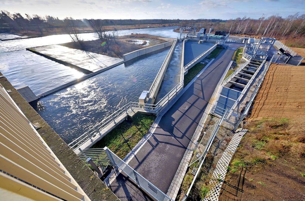 Das Wasserkraftwerk am Muldeauslauf in Friedersdorf ist fertig. Hier wird Strom für bis zu 5.000 Haushalte produziert.