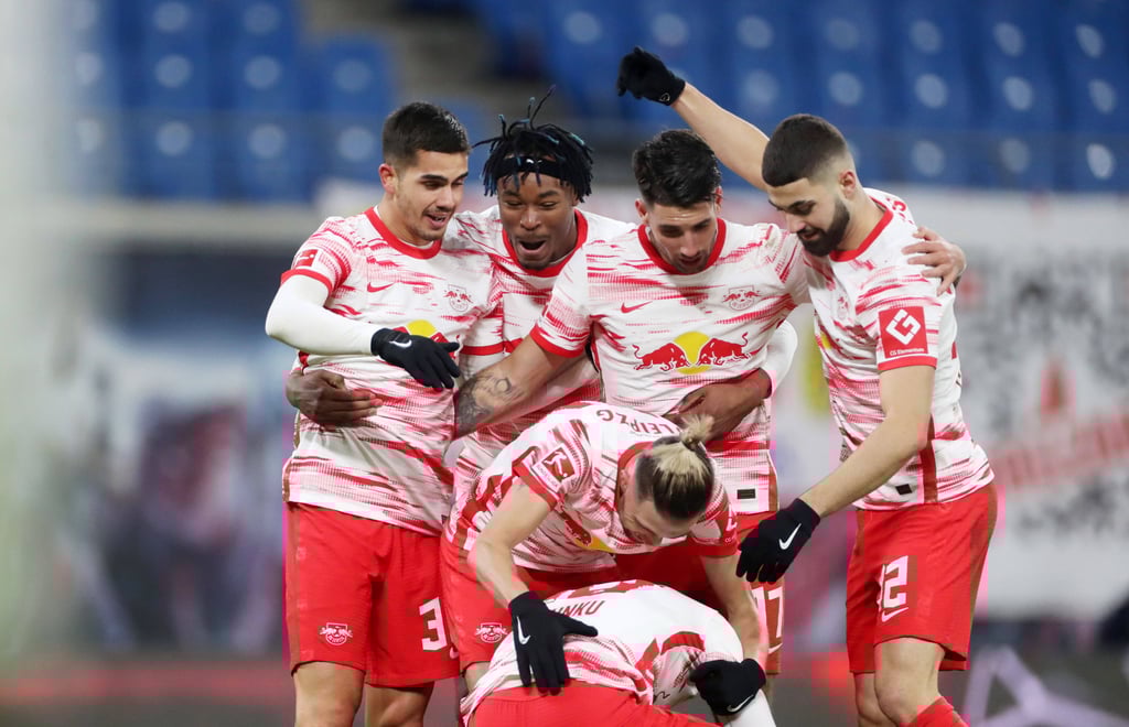 Leipziger Jubelpyramide bei Sieg gegen Mainz