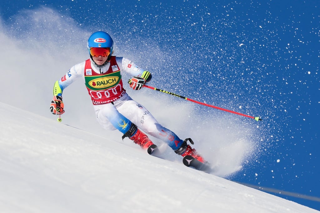 Die Amerikanerin Mikaela Shiffrin im ersten Durchgang.