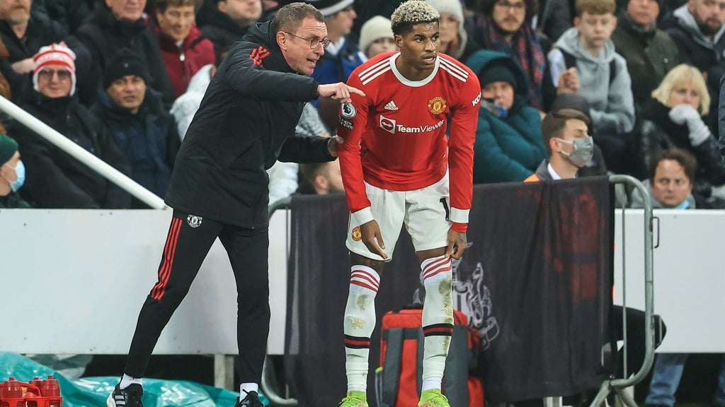 Ralf Rangnick und Marcus Rashford arbeiten gut zusammen.