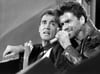 Das einstige britische Pop-Duo Wham! - Andrew Ridgeley (l) und George Michael (1986).
