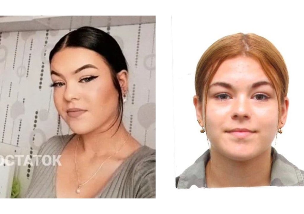 Vivien: links geschminkt und mit Kamera-Filter, rechts ungeschminkt.