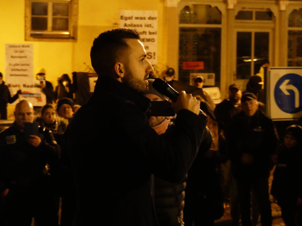 Der AfD-Landtagsabgeordnete Ulrich Siegmund war Gastredner auf der Demo.