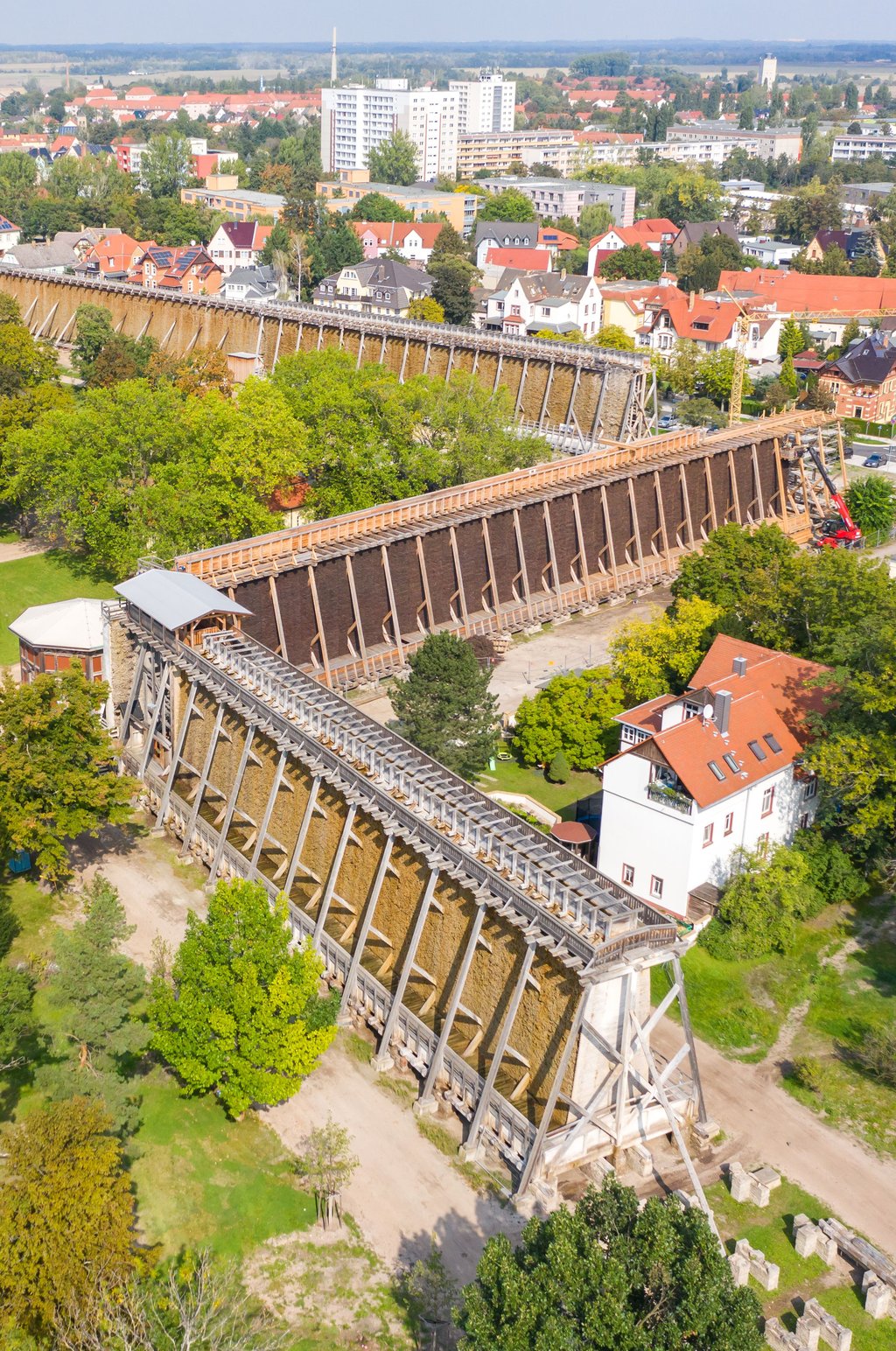 Das Gradierwerk in Bad Dürrenberg wird für die Gartenschau prägend sein.