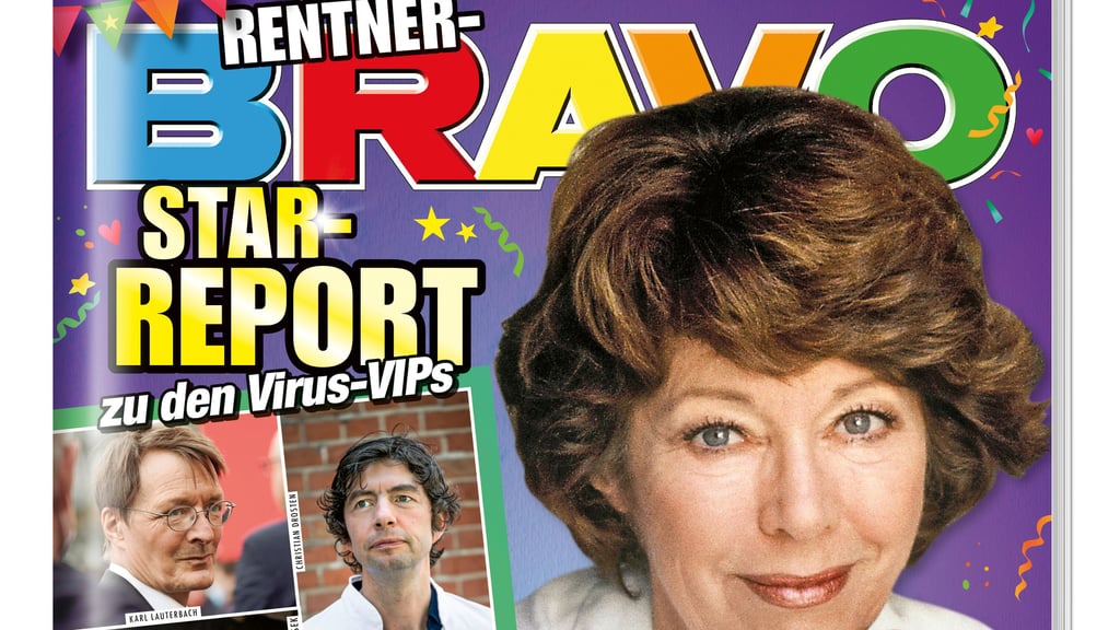 Das Cover des Sonderteils "Rentner Bravo" der "Apotheken Umschau". Hintergrund der Aktion ist das 66 Jahre lange Bestehen des Gesundheitsmagazins.