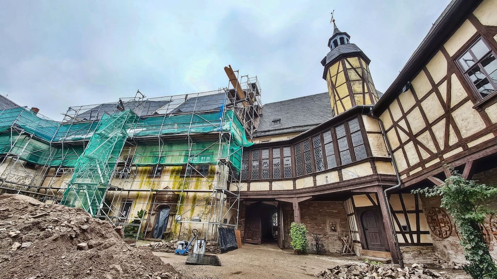 Bauarbeiten an Burg und Schloss Allstedt
