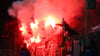 Babelsberg in Flammen: Pyro-Orgie im „Karli” gegen RB Leipzig.