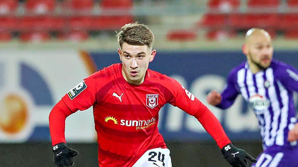 Julian Guttau spielte zuletzt sportlich keine große Rolle bei seinem Klub Hallescher FC.