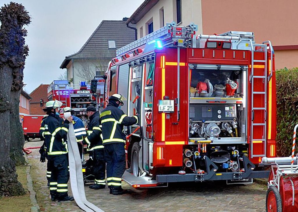 Feuerwehreinsatz an der Estedter Dorfstraße.