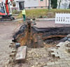 Ein defektes Trinkwasserrohr sorgte in der Hettstedter Fichtestraße für einen Erdfall.