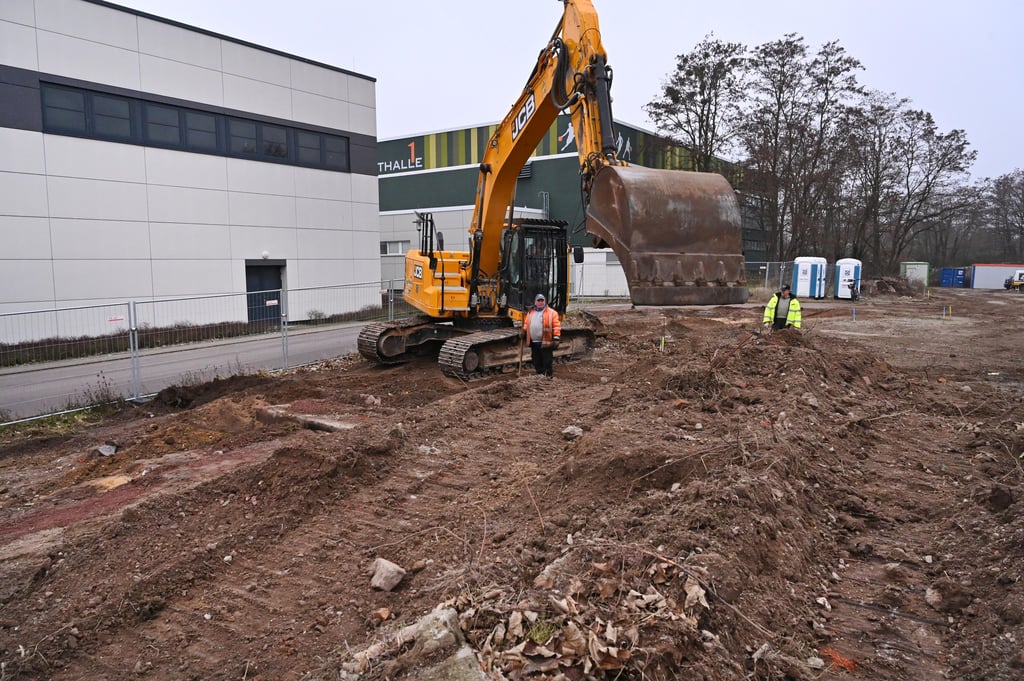 An der B1 in Magdeburg wird ein Studentenwohnheim gebaut.