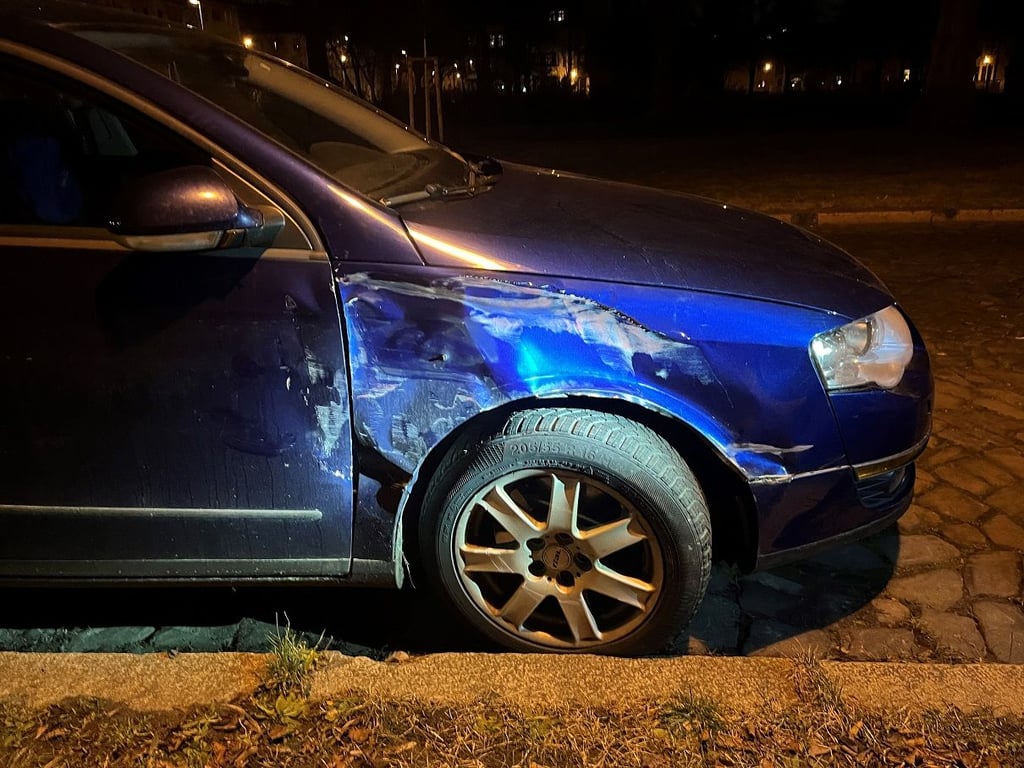 Das Auto des Unfallverursachers in Halberstadt.