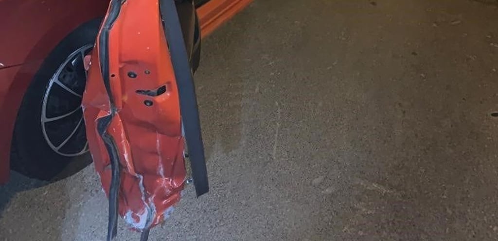 Das Auto der Geschädigten in Halberstadt.