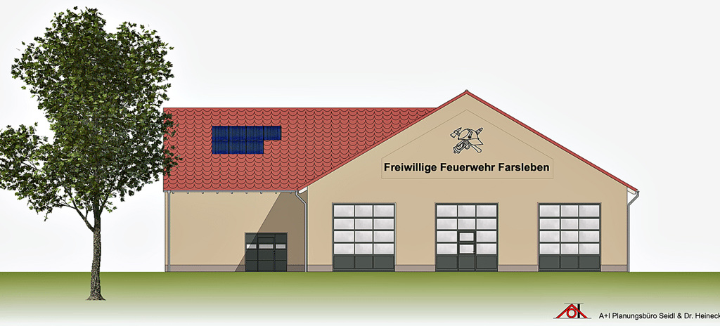 Das neue Farsleber Feuerwehrhaus soll im Winkel zwischen Kirche und Webers Hof entstehen.