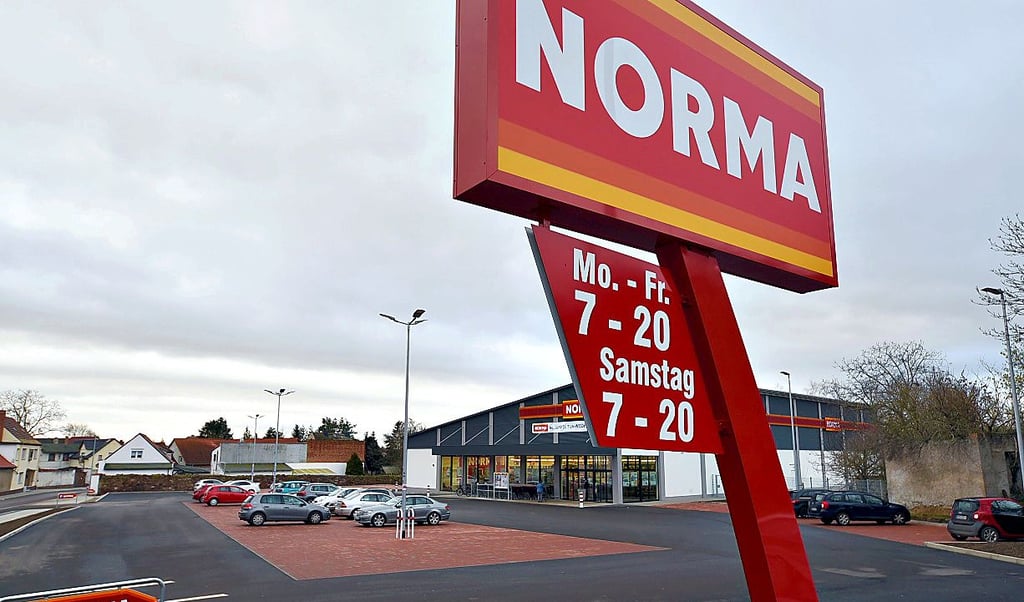 Blick auf den Norma-Einkaufsmarkt an der Jahnstraße in Gröbzig