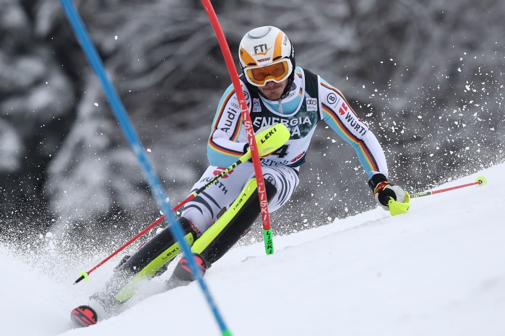 Linus Straßer beim Slalom in Zagreb.