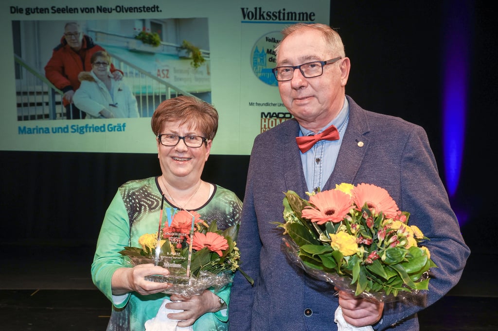 Marina und Sigried Gräf bei der Gala zum Magdeburger des Jahres 2021.