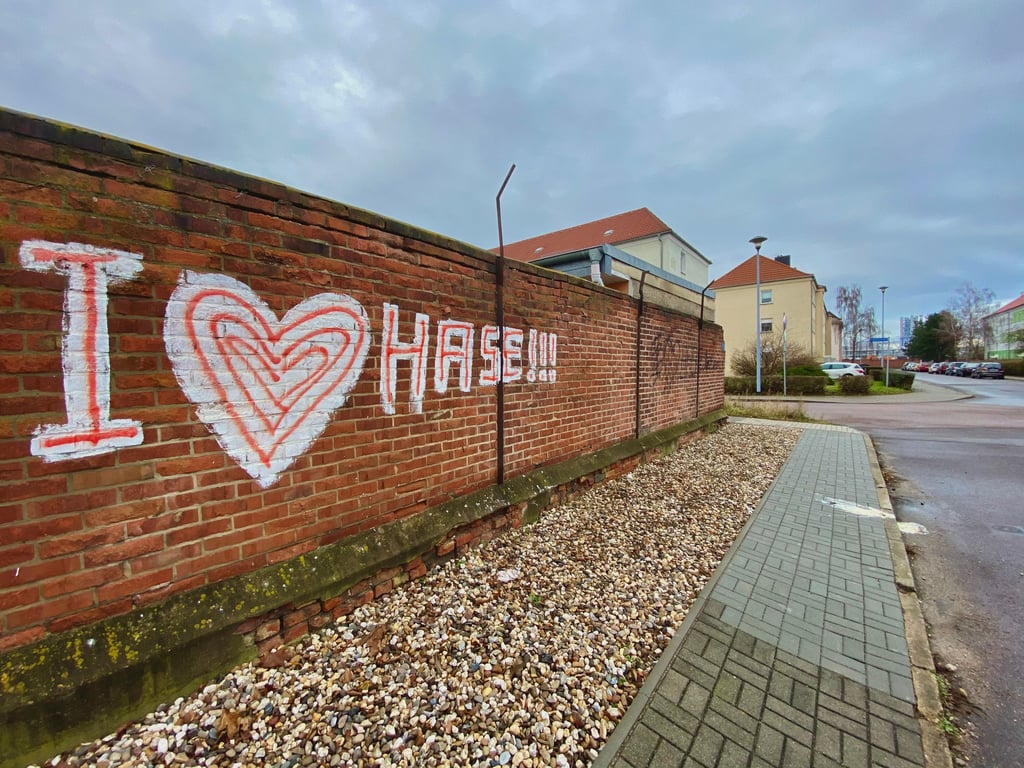 Ein Graffiti am Jaegerweg in Bernburg