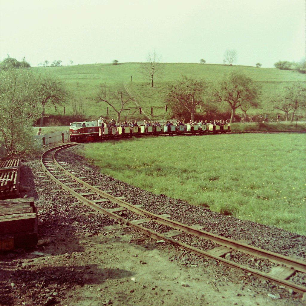 Die Pioniereisenbahn in Vatterode im Jahr 1976.