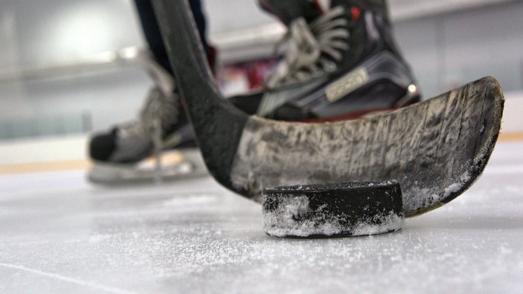 Während des Eishockey-Spiels wurden zahlreiche Teddybären auf das Spielfeld geworfen.