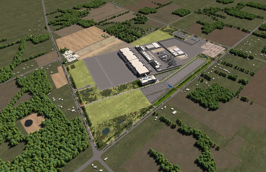 Frühe Pläne für zwei neue Chipfabriken von Intel in Licking County, Ohio.