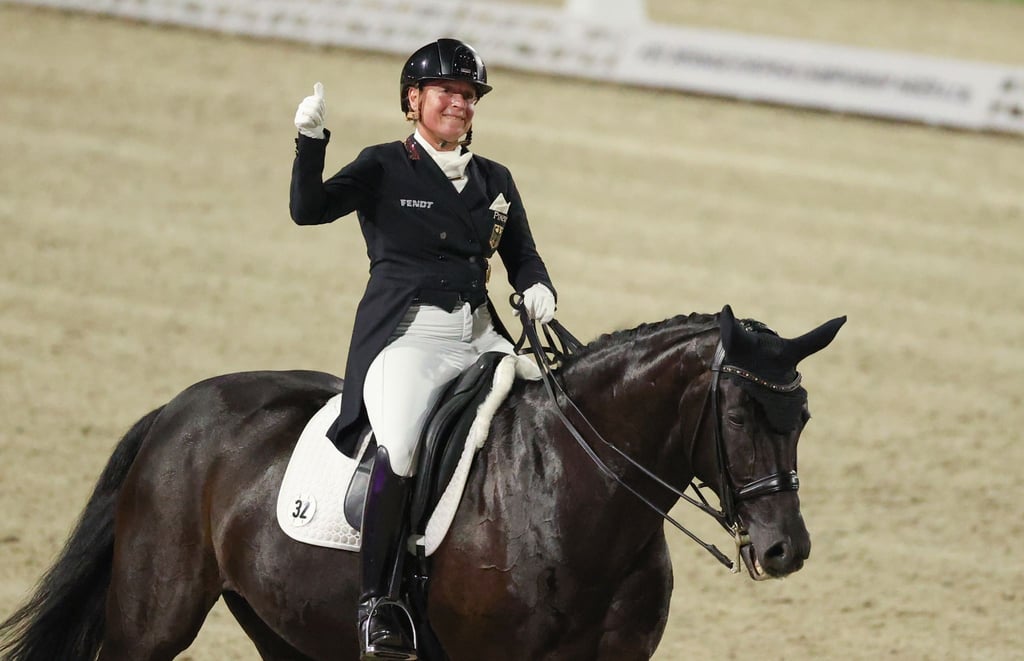 Isabell Werth auf ihrem Pferd Weihegold.