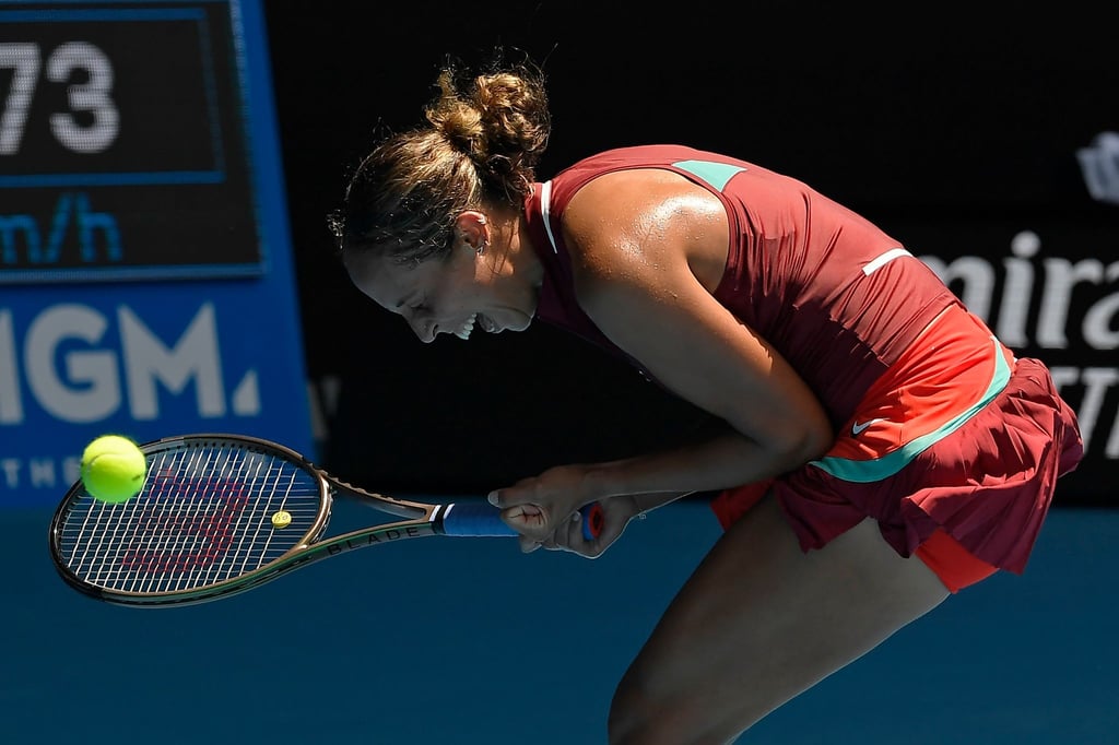 Madison Keys aus den USA feiert nach ihrem Sieg.