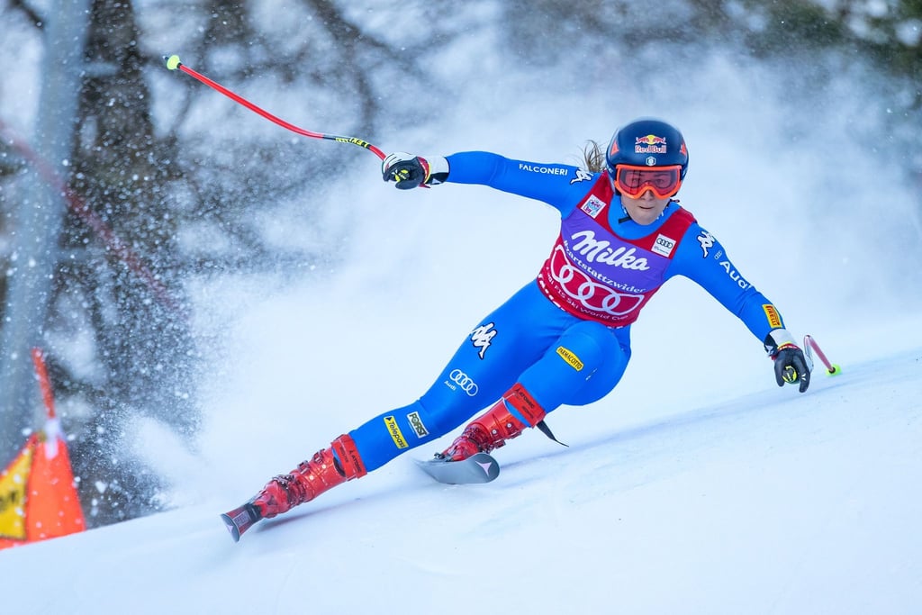 Sofia Goggia aus Italien gewann ihr Heimrennen in Cortina d'Ampezzo.