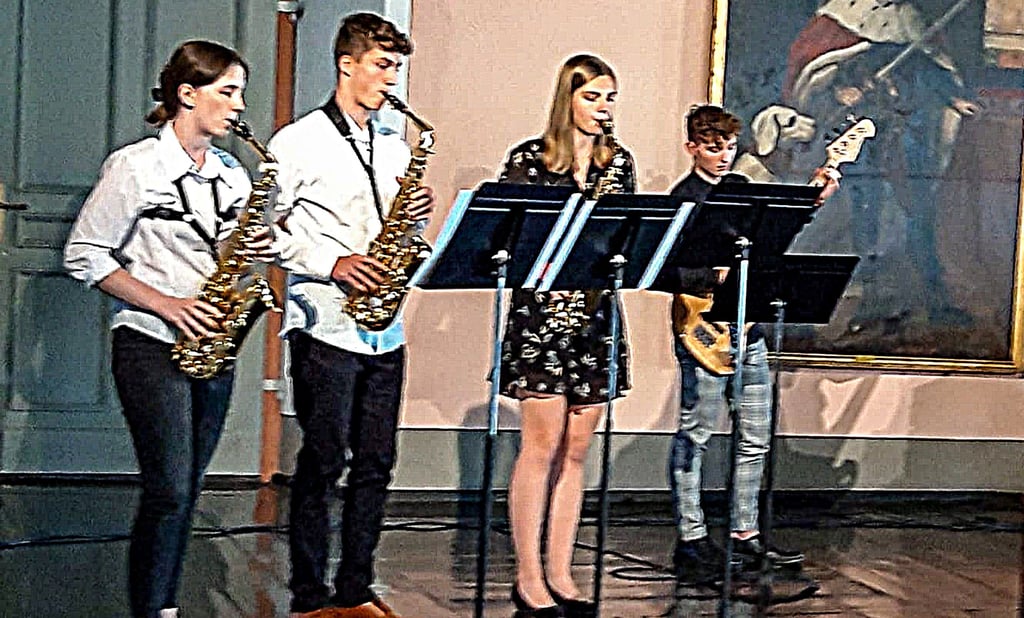 Die Band der Zeitzer Musikschule wurde von der Wolfsohn-Stiftung geehrt.