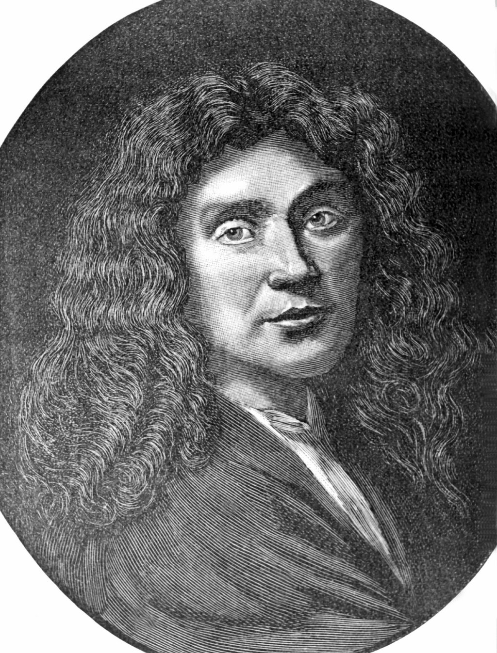 Zeitgenössischer Stich des französischen Dichters und Schauspielers Moliere (eigentlich Jean-Baptiste Poquelin).