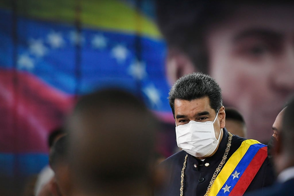 Venezuelas Präsident Nicolas Maduro bei einer Zeremonie am Obersten Gerichtshof.