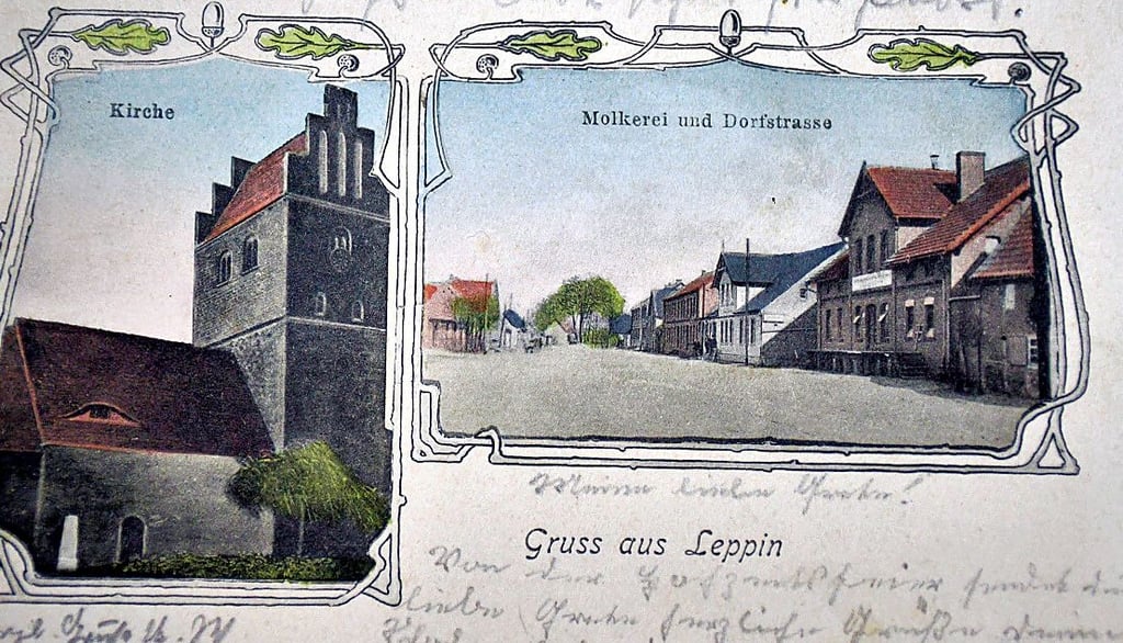 Gruß aus Leppin: Diese alte Postkarte entstand um 1900.