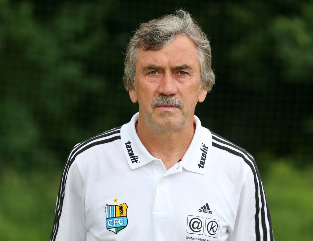 Gerd Schädlich beim Fototermin des Chemnitzer FC im Juli 2013.