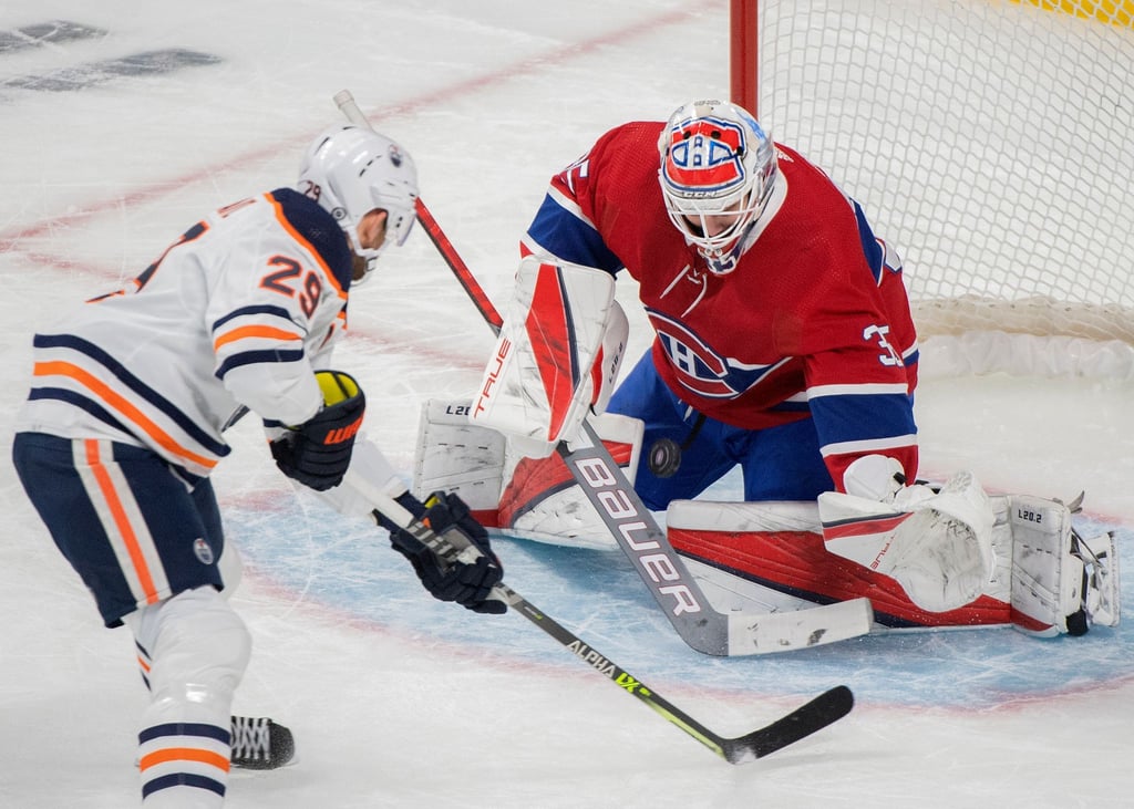 Für Leon Draisaitl (l) lief es gegen die Montreal Canadiens besonders gut.