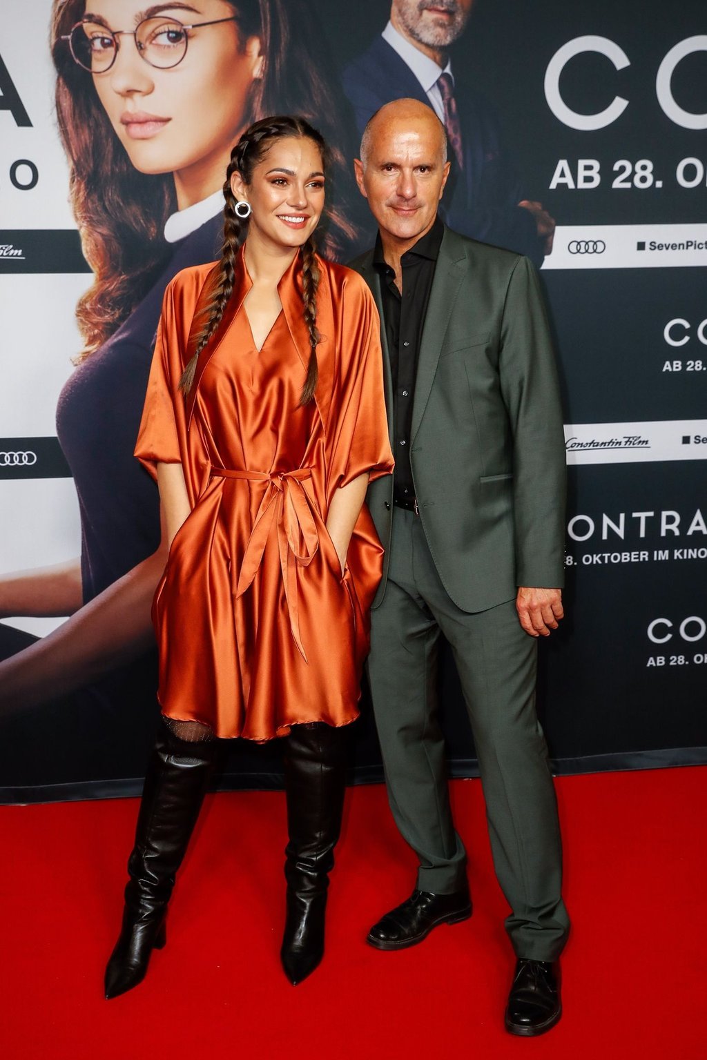 Christoph Maria Herbst und Nilam Farooq bei der Premiere von „Contra“ im Oktober in Berlin.