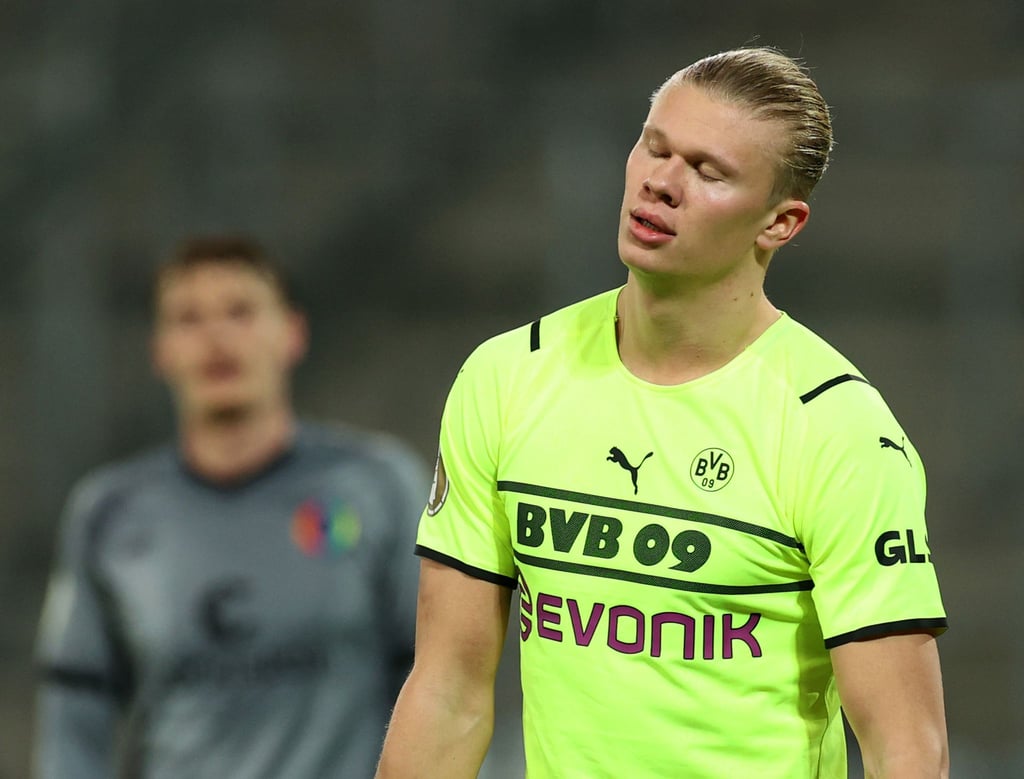 Der Dortmunder Erling Haaland hatte eine Muskelverletzung im Adduktorenbereich erlitten.