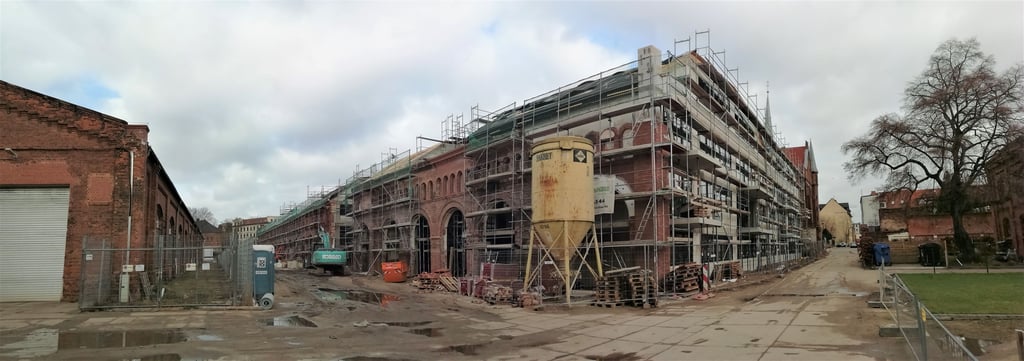 Das Buckau Quartier im Bereich der Kapellenstraße.