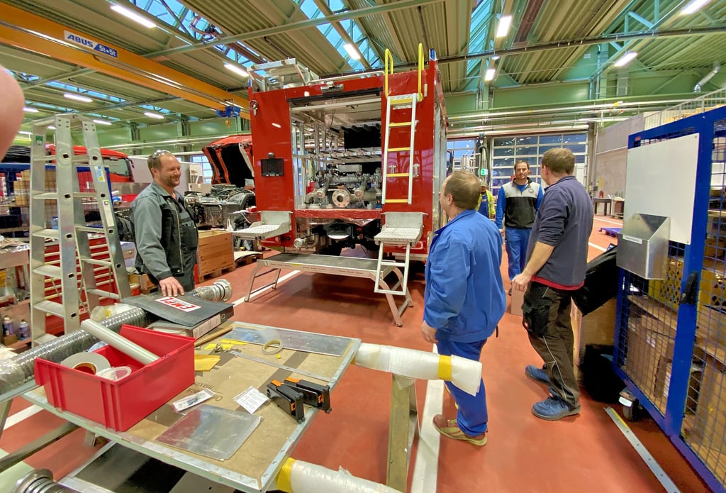 Die Produktion von Aufbauten für Feuerwehren ist nach wie vor ein wesentliches Standbein von Empl Germany in Elster.