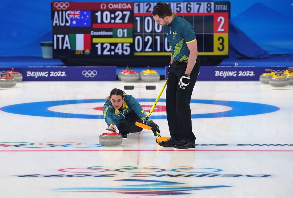 Die australischen Curlerer Tahli Gill und Dean Hewitt.