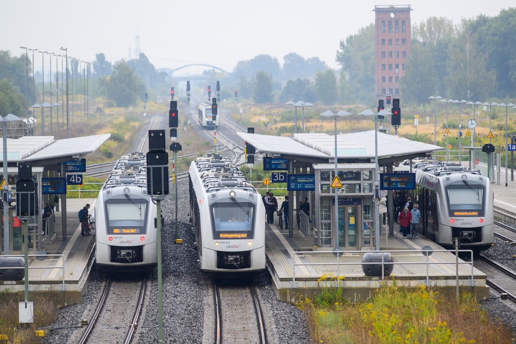 Regionalzüge des Betreibers Abellio in Halberstadt